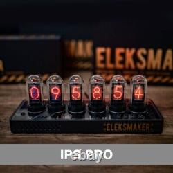IPS Pro RGB Digital Clock+Nixie Electronic Table Retro Glow Tube for EleksMaker