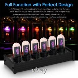 IPS Retro Glow Tube Clock Enjoy the Fun of DIY Pictures and Text Modes