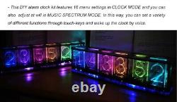 LED Clock RGB Glow Tube Alarm NEON Style Assembled+ Home Décor Man Cave Gift UK