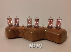 Large German tubes Z566M in Nixie Reptile Walnut case by Monjibox Nixie