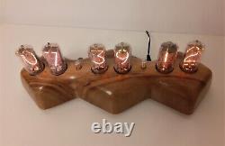 Large German tubes Z566M in Nixie Reptile Walnut case by Monjibox Nixie