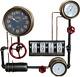 Large Industrial Pipe Style Wall Clock
