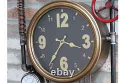 Large Industrial Style Pipe Indoor Wall Clock