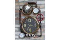 Large Industrial Style Pipe Indoor Wall Clock