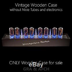 Large Wooden Case for 8 IN-18 Nixie Tubes Clock GRA & AFCH