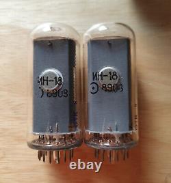 Lot of 2 In-18 Nixie tube. Tested. For Nixie clock