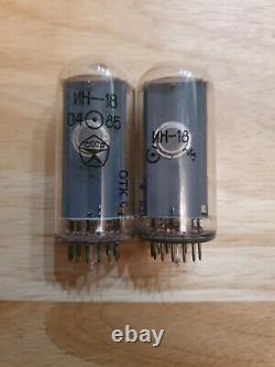 Lot of 2 In-18 Nixie tubes. Used. Tested. For Nixie clock. Perfect condition