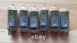 Lot of 6 IN8 Nixie tubes. NOS. For Nixie clock. Tested