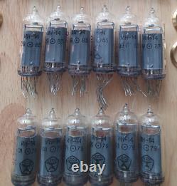 Lot of 6 In-14 Nixie tubes. Used. Tested. For Nixie clock. Plus rings