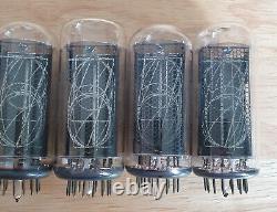 Lot of 6 In-18 Nixie tubes. NOS. Tested. For Nixie clock. With 6 sockets