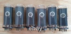 Lot of 6 In-18 Nixie tubes. NOS. Tested. For Nixie clock. With 6 sockets