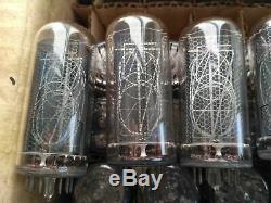 MATCHED SET 6x IN18 IN-18 -18 NIXIE TUBES NOS NEW Divergence Meter Clock