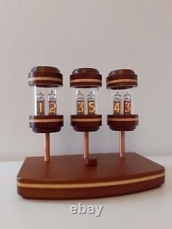 Mahogany&Alder case IN14 Nixie clock by Monjibox Nixie