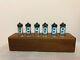 Merbau Wood Clock Iv11 Vfd Tubes Alarm Clock By Monjibox Nixie