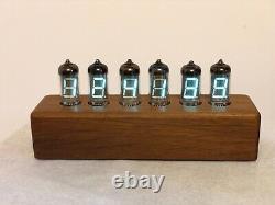 Merbau Wood Clock IV11 VFD Tubes Alarm Clock by Monjibox Nixie