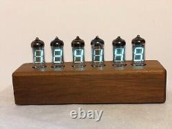 Merbau Wood Clock IV11 VFD Tubes Alarm Clock by Monjibox Nixie