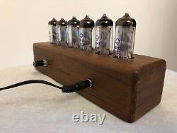 Merbau Wood Clock IV11 VFD Tubes Alarm Clock by Monjibox Nixie