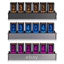 Modern Digital RGB Tube Clock 6-digit Colorful LED Clock Retro Nixie Tube Kit