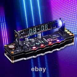 Modern Electronic Clock IV18 Fluorescent Tube Clock Digital LCD Home Decorations