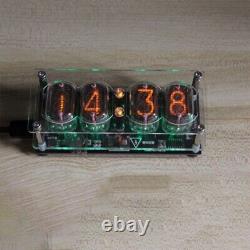 Modern IN12 Nixie Tube Fluorescent Digital Clock 225 Colors Light Time/Date