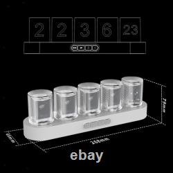 Modern Nixie Tube Clock LED Desk Clock Digital Alarm Clock