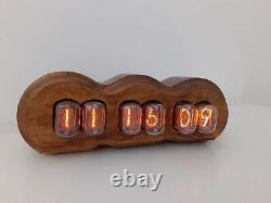 Monjibox Nixie Clock with IN12 tubes in Walnut case