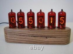 Monjibox Nixie clock uhr Jewel Series Z570M tubes Zebrano wooden case