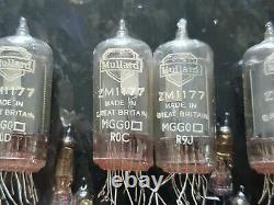Mullard ZM1177 RARE NIXIE TUBES SET FOR CLOCK TESTED LOT 6PCS+4pcs IN-3 FREE