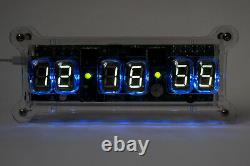 NADIA Desk Clock 6x IV-22 VFD Tubes + Case + RGB + Remote + Power NIXIE ERA