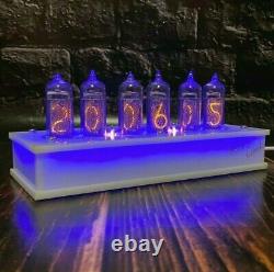 NIXIE TUBE CLOCK with IN-14 Plastic Case Vintage Tubes FREE UPS EXPRESS SHIPPING