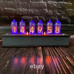 NIXIE TUBE CLOCK with IN-14 Wooden Case Vintage Tubes FREE UPS EXPRESS SHIPPING