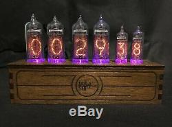 NIXIE TUBE Clock Vintage Pulsar IN14 + IN16 RGB assembled adapter 6-tubes