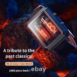 New CYBERPUNK Watch IN-16 Nixie Tube Watch Hour&Minute Display Wireless Charge