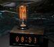 Night Light Vintage Style Nixie Clock Edison Lamp, Android Connected Retro