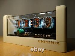 Nixie Clock 4 IN-12 tubes white mat case & alarm & white LED & expedited ship