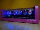 Nixie Clock 6 In-12 Tubes Pink Mat Case & Alarm & Blue Led Steampunk