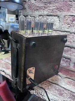 Nixie Clock IN-14 Retro Steampunk. Weston 155 Ammeter Repurposed As Nixie Clock