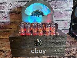 Nixie Clock IN-14 Tubes. Retro Steampunk Copper Clad Weston 264, 6 RGB's