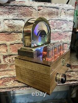 Nixie Clock IN-14 Tubes. Retro Steampunk Weston 264 Brass Body With Dekatron