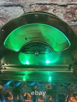 Nixie Clock IN-14 Tubes. Retro Steampunk Weston 264 Brass Body With Dekatron