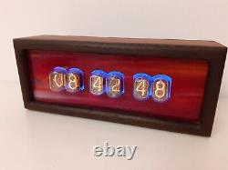 Nixie Clock IN12 tubes Mahogany Wenge and Glass case