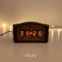 Nixie Clock Kit IN12 (With tubes) and Wooden Enclosure and Power Supply 12h