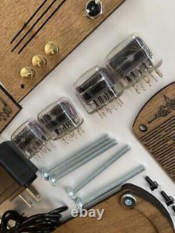 Nixie Clock Kit IN12 (With tubes) and Wooden Enclosure and Power Supply 12h