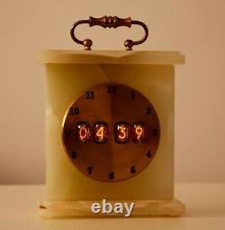 Nixie Clock Marble IN17 nixie handmade by Monjibox