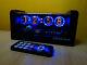 Nixie Clock With 4 Lc-513 Tubes Blue Led & Black Mat Case & Alarm & Remote