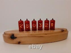 Nixie Clock with 6 German Z570M tubes wooden case by Monjibox