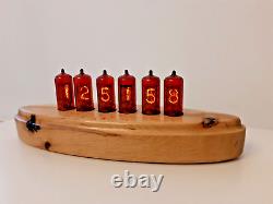 Nixie Clock with 6 German Z570M tubes wooden case by Monjibox