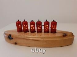 Nixie Clock with 6 German Z570M tubes wooden case by Monjibox