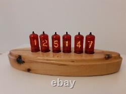 Nixie Clock with 6 German Z570M tubes wooden case by Monjibox