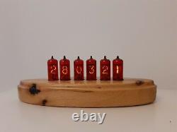 Nixie Clock with 6 German Z570M tubes wooden case by Monjibox